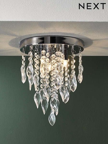 Chrome Twist 3 Light Flush Fitting Ceiling Light (992519) | €53