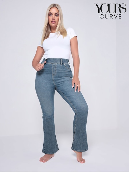 Azul - Jeggings acampanados Yours Curve