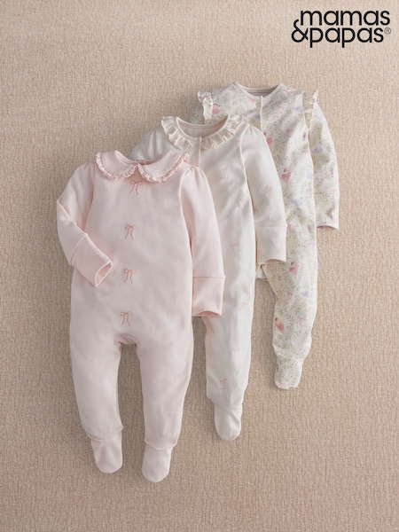 Pink Nutcracker Fairy - Mamas & Papas Sleepsuits 3 Pack