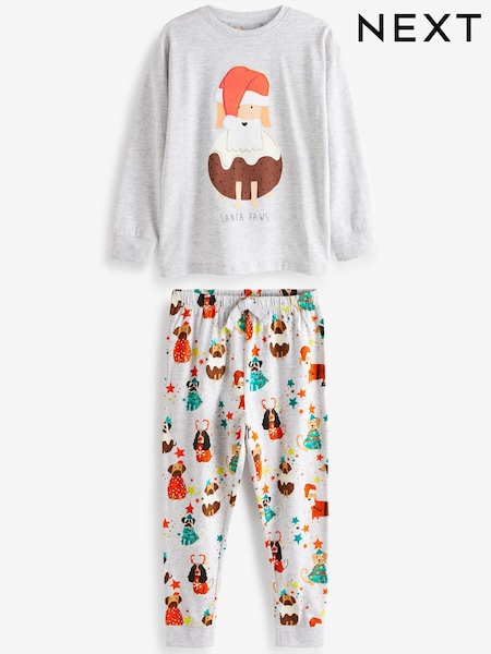 Grey Kids Matching Family Christmas Dog Pyjamas (9mths-16yrs) (992746) | € 6 - € 9