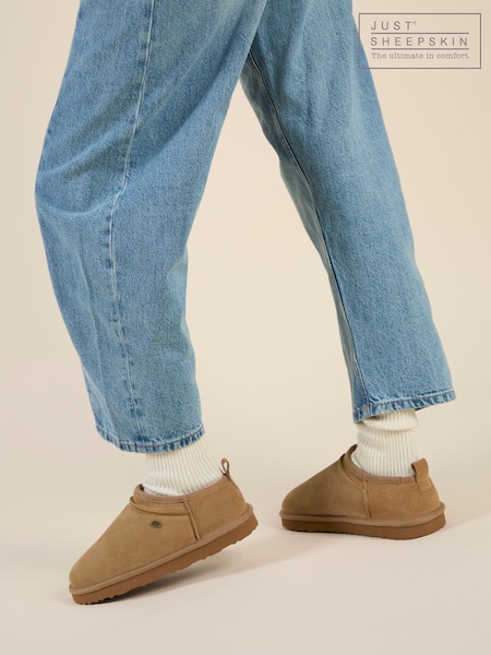 Brown - Just Sheepskin Just Sheepskin Georgie Mini Sheepskin Boot Slippers With Eva Sole