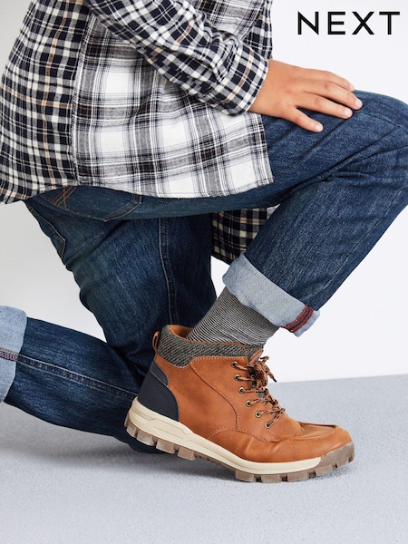 Tan Brown Thermal Thinsulate Lined Walking Boots (993814) | kr535 - kr668