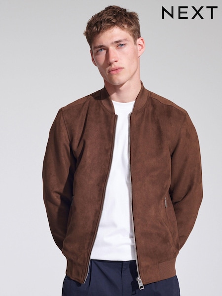 Brown Faux Suede Bomber Jacket (993951) | €17