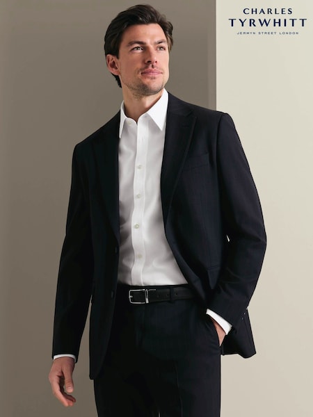 כחול כהה - Regular Charles Tyrwhitt Stripe Suit Jacket