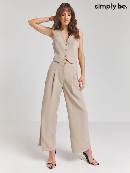 Simply Be Cream Tailored Waistcoat (994511) | €18.50
