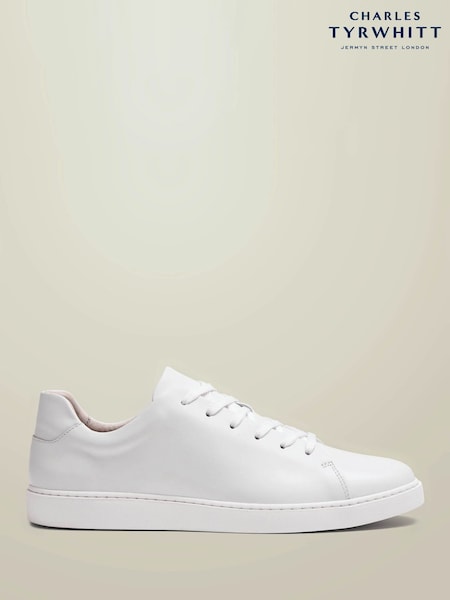 White - Regular Charles Tyrwhitt Leather Smart Trainers