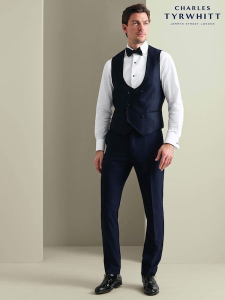 Azul - Regular Charles Tyrwhitt Adjustable Fit Dinner Suit Double Breasted Waistcoat