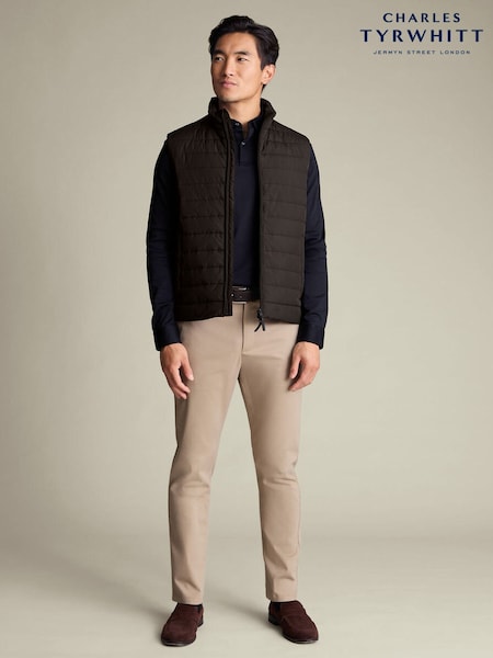 Choklad Brun - Regular Charles Tyrwhitt Lightweight Quilted Gilet
