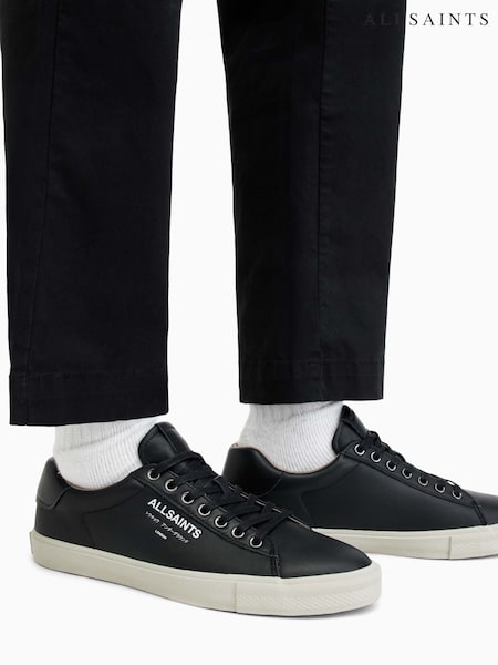 AllSaints Black Underground Leather Low Top Trainers (994982) | €171