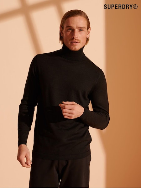Чорний - Superdry Merino Roll Neck Jumper (995027) | 2 861 грн