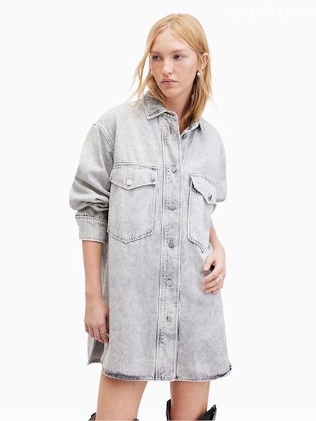AllSaints 100% Cotton Lily Shacket Dress (995437) | 108 €