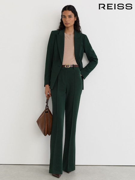 Dunkelgrün - Reiss Gabi Einreihiger Tailored-Blazer