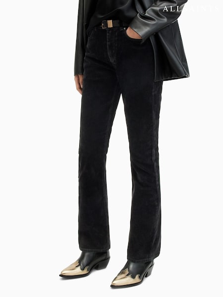 AllSaints Black Hollis Flock Bootcut Jeans (996159) | €112