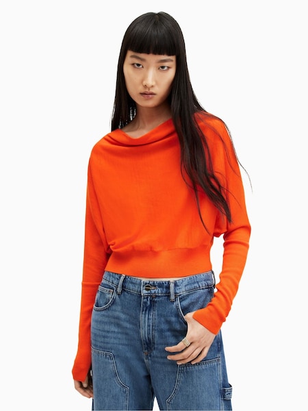 AllSaints Orange Ridley M Crop Jumper (996208) | €72