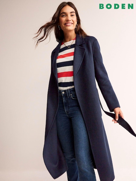 Boden Blue Bristol Wool Blend Coat (997150) | €108