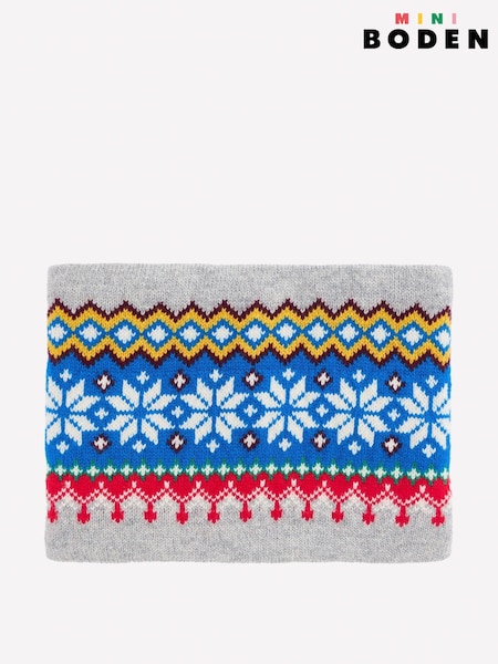 Grey - Boden Fair Isle Snood