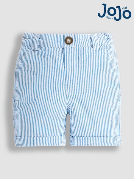 Blau - JoJo Maman Bébé Gestreifte Seersucker-Shorts (997666) | 29 €