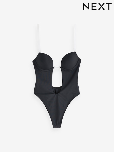 Black U-Plunge Tummy Control Body (997787) | €33