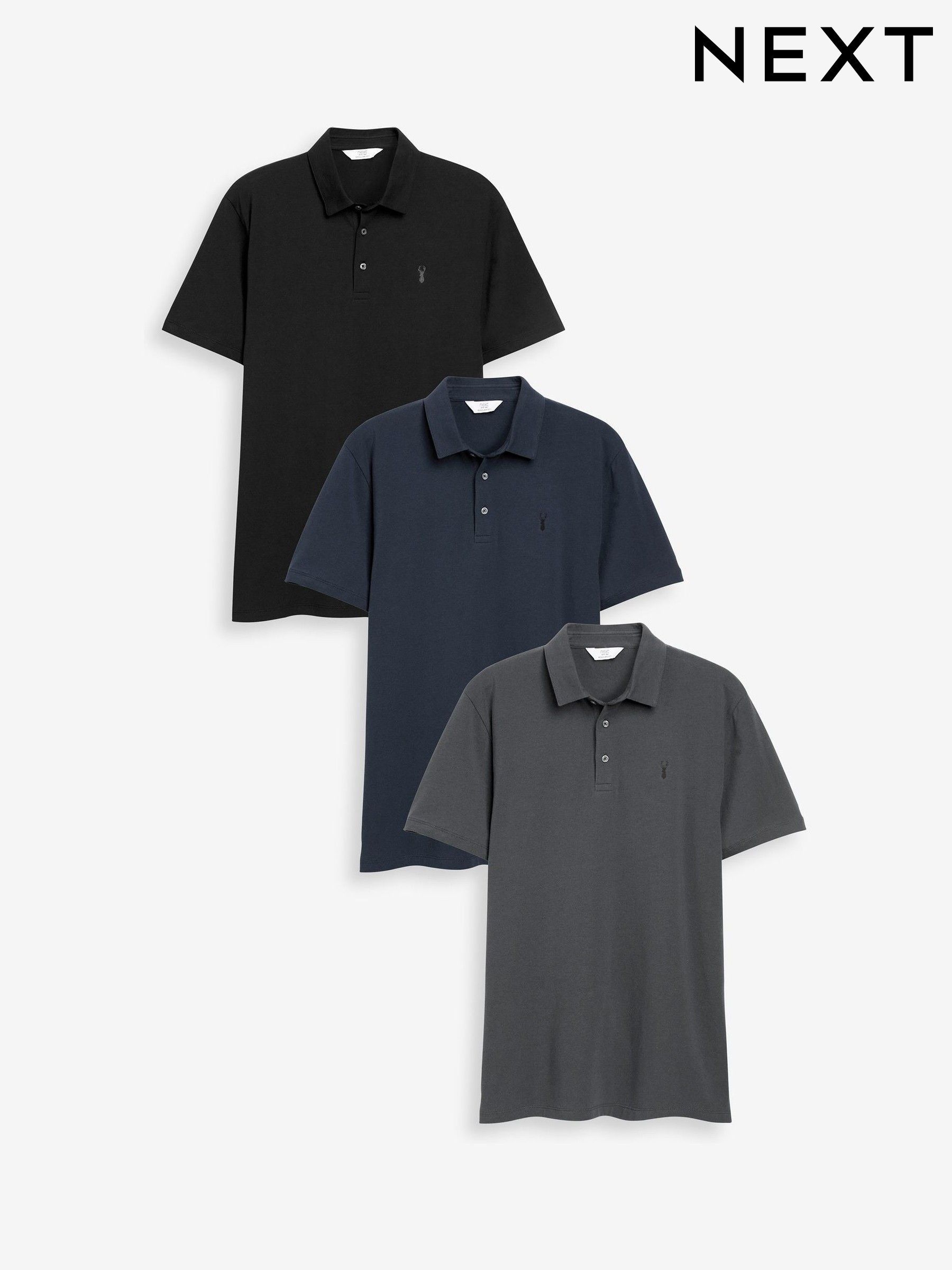 Men's Big Polo Shirts Stripe Casual Clothing | Next Lithuania