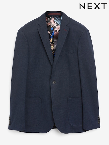 Navy Blue Slim Textured Blazer (998327) | €43