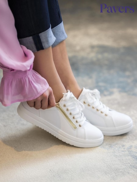 Белый - Pavers Chunky Platform Trainers (998392) | €46