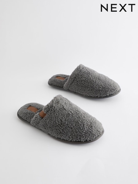Grey Fleece Mule Slippers (998796) | €11