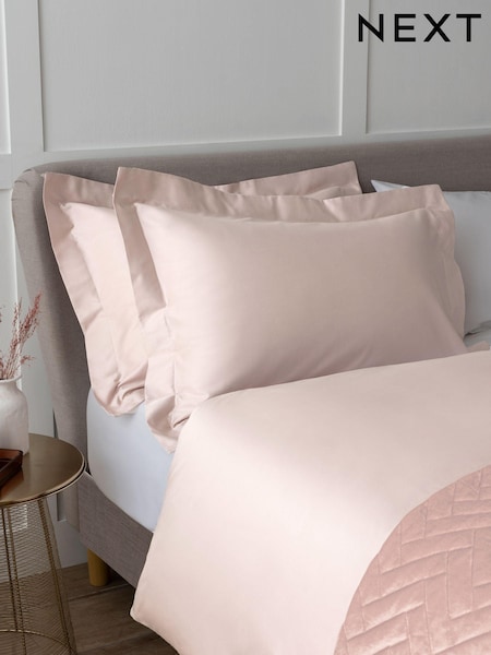 Set of 2 Blush Pink 400 Thread Count 100% Egyptian Cotton Pillowcases (998881) | €20 - €22