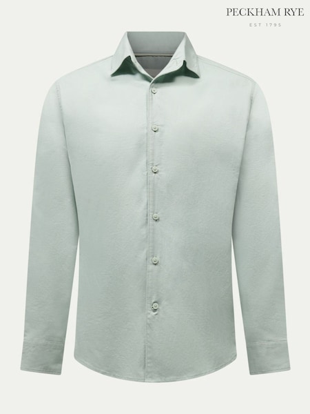 Green - Regular Peckham Rye Grove Linen Blend Shirt
