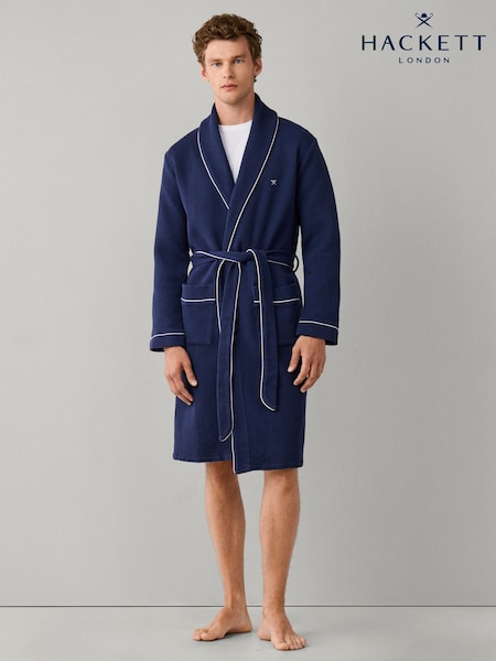 Mėlyna - Regular Hackett Pure Cotton Waffle Robe