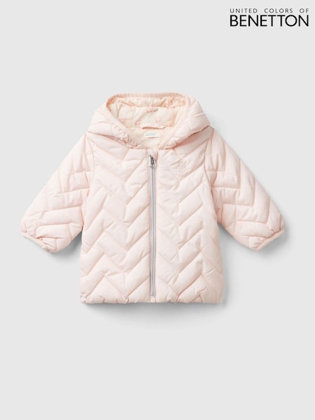 ורוד - Benetton Baby 100% Cotton Padded Puffer Jacket (999976) | ‏151‏₪