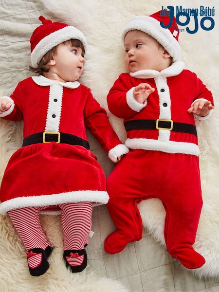 JoJo Maman Bébé Red 2-Piece Mrs Christmas Outfit Set (9BZ869) | AED151