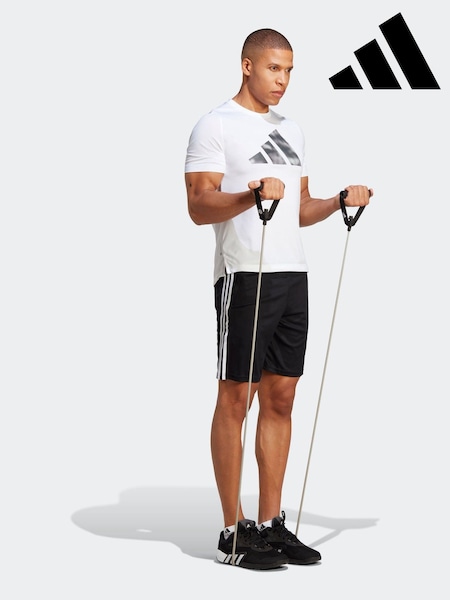 Чорний - Adidas Train Essentials 3-у смужку Shorts (9X4709) | 1 316 грн - 1 382 грн
