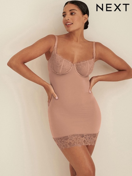 Nude Smoothing Control Lace Non Pad Wired Slip (A00156) | €14.50