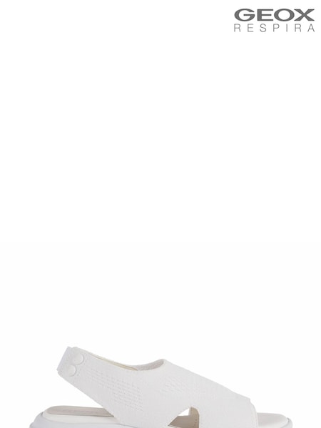 Geox Womens Spherica White Ec5 Sandals (A00354) | LEI 745