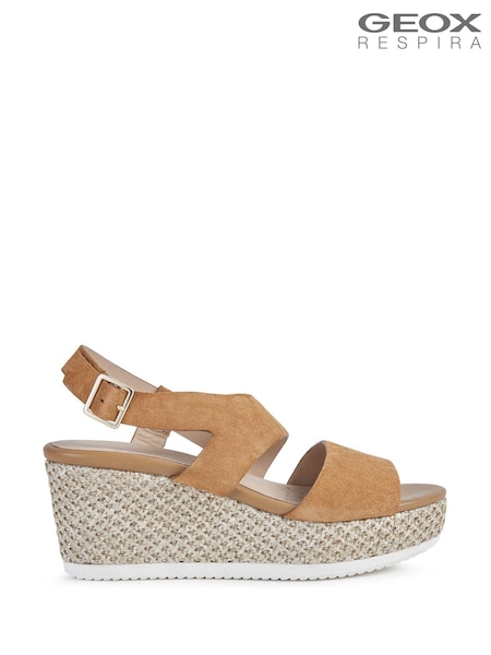 Geox Womens Lipari Brown Sandals (A00357) | LEI 745