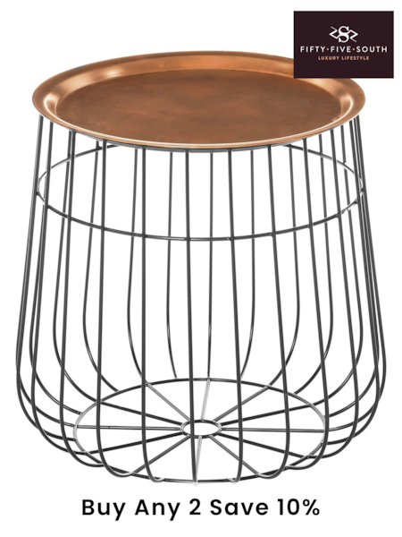 Fifty Five South Copper Black Templar Tray Table (A00548) | $239