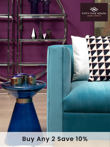 Fifty Five South Blue Martini Glass Side Table (A00895) | €285
