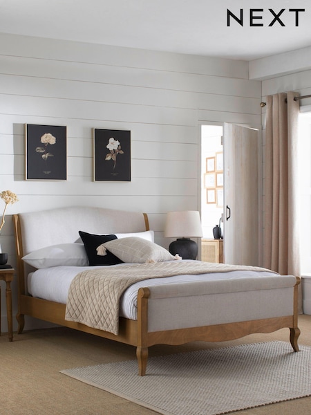 Contemporary Blend Light Natural Josie Ottoman Storage Bed Frame (A00951) | €1,250 - €1,500