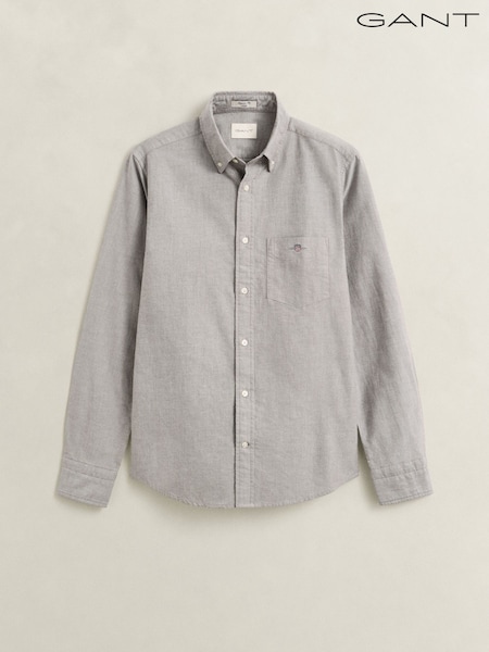 Brązowy - Regular Gant Regular Fit Classic Oxford Shirt