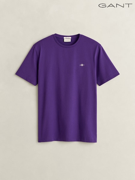 Purple - Regular Gant Shield Logo T-shirt