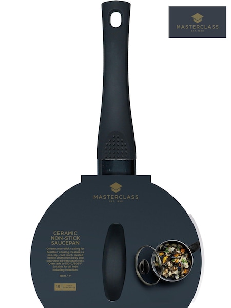 Masterclass Grey 18cm Ceramic Coated Saucepan (A01587) | ₪116