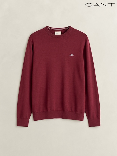 Червоний - Regular Gant Crew Neck Jumper