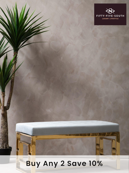 Fifty Five South Blue Allure Velvet Bench Side Table (A01729) | €545