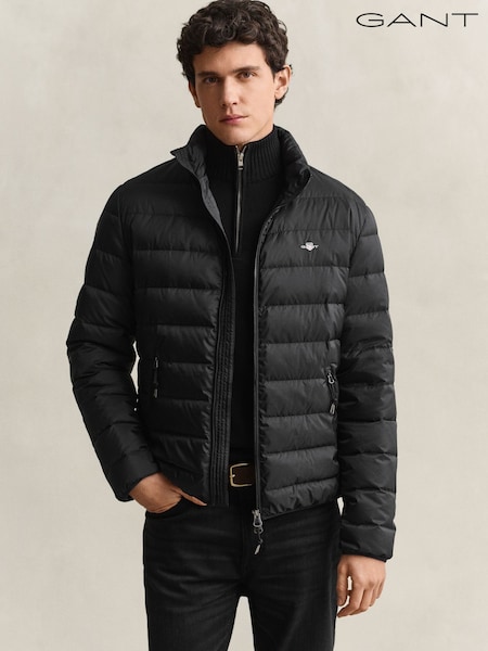 Czarny - Regular Gant Lightweight Down Jacket