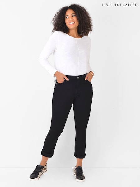 Live Unlimited Curve Black Boyfriend Jeans (A02867) | €38