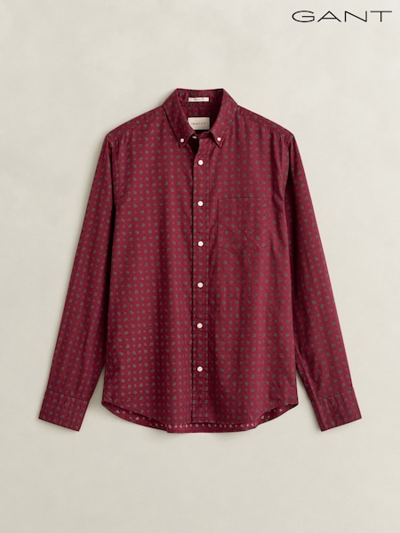 Rojo - Regular Gant Classic Fit Medallion Print Shirt