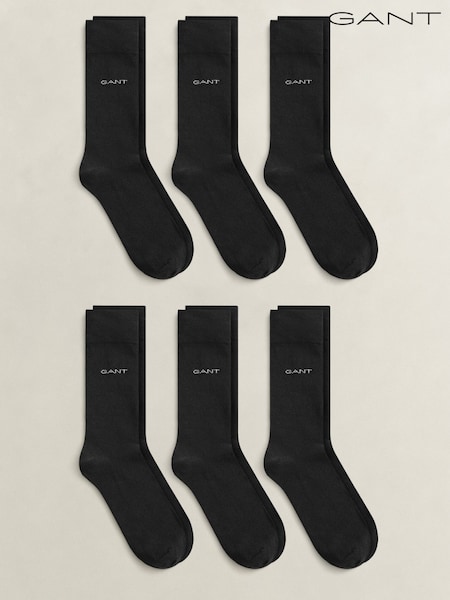 Black - Regular Gant Soft Cotton Socks 6-pack