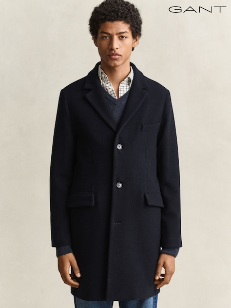 Blue - Regular Gant Classic Wool Coat