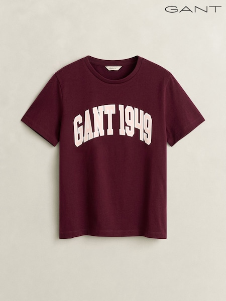Red - Gant Collegiate Logo Graphic T-shirt