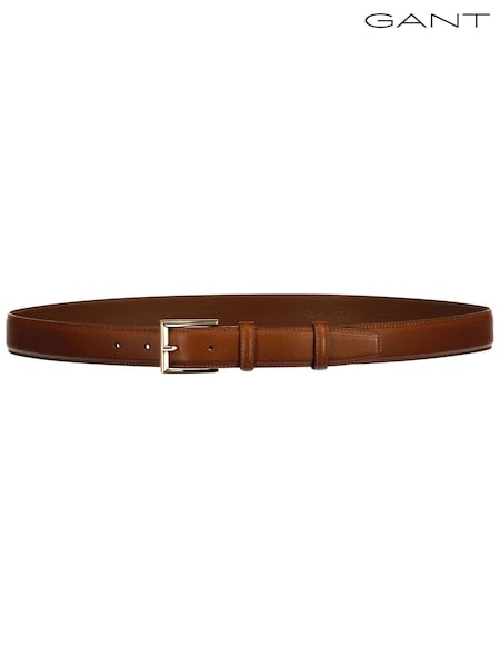 Brown - Regular Gant Polished Leather Belt